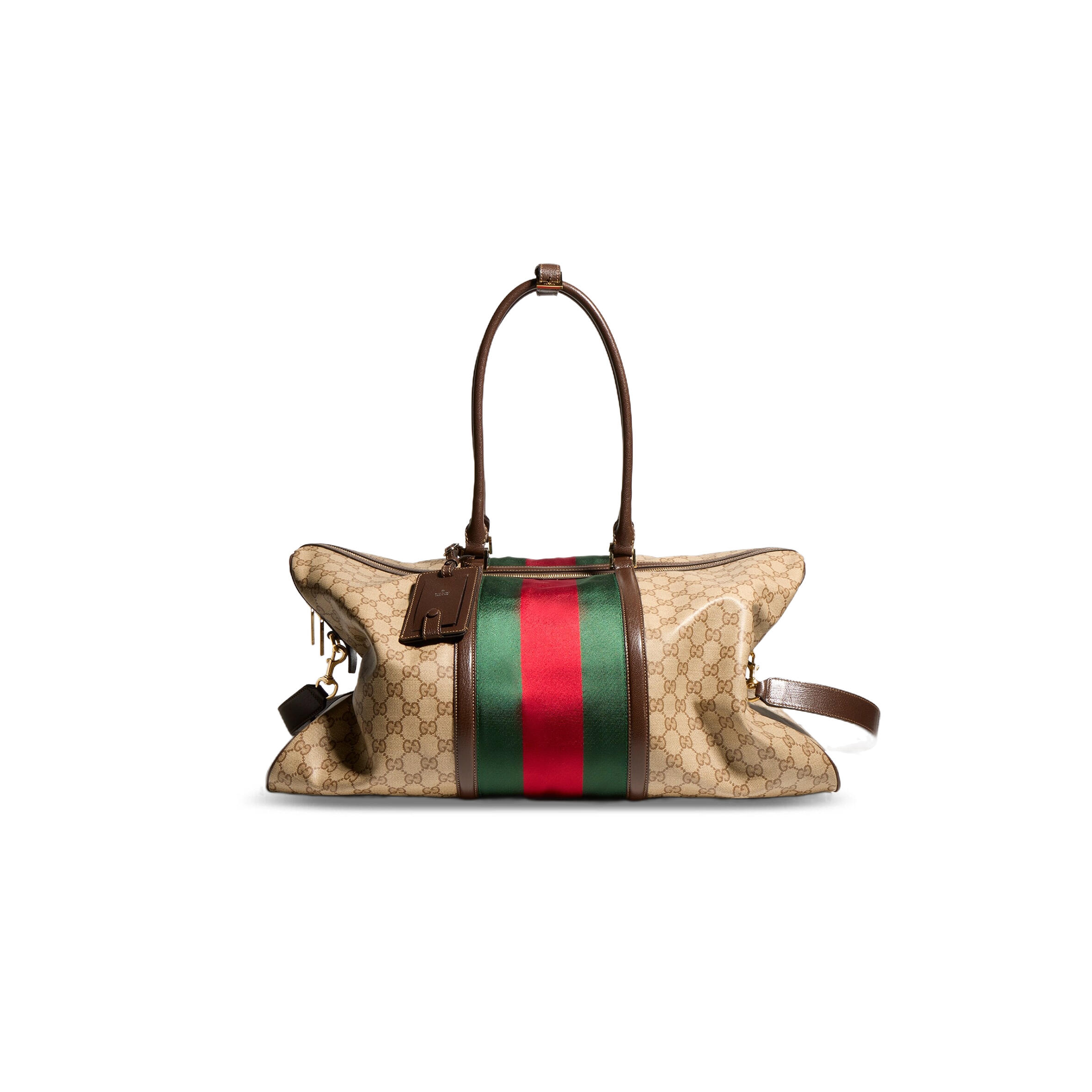 GUCCI MEDIUM GG DUFFLE BAG WITH WEB 875059 (50*32*24cm)